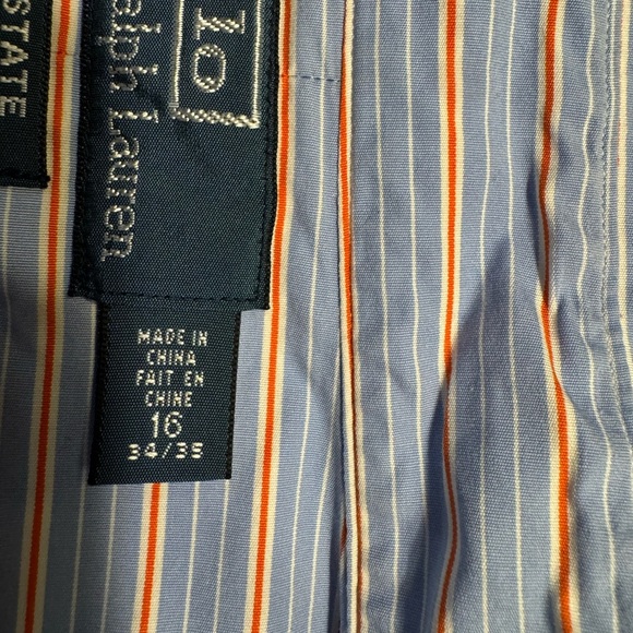 Polo by Ralph Lauren Blue Striped Button Down Shirt - Picture 3 of 6